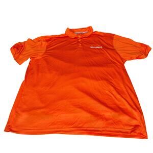 Whataburger Men's sz XL Orange Stripe Polo Short Sleeve Shirt Staff Employee